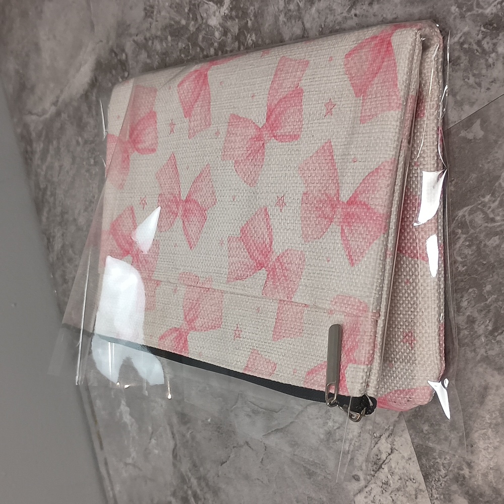 Book Storage Sleeve Bow Coquette Theme Book Lover Pink - Picture 5 of 5